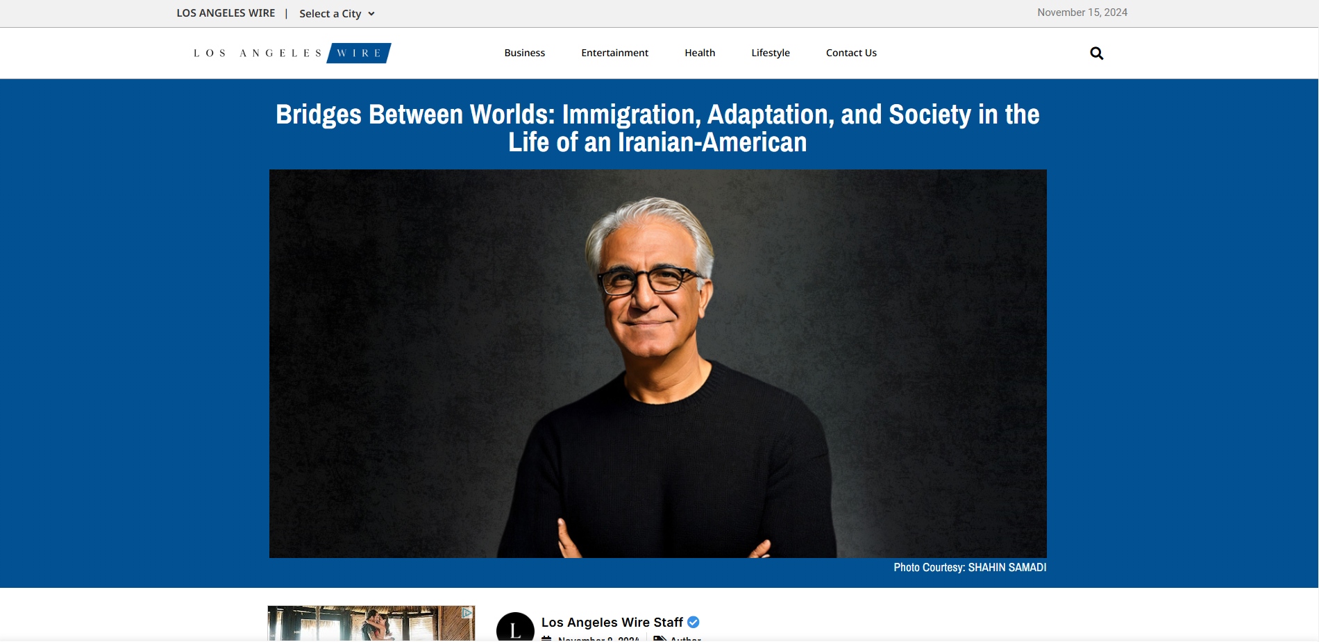 Shahin Samadi featured in Los Angeles Wire